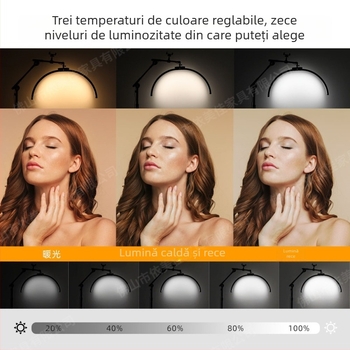 Lampă LED de frumusețe pentru manichiură, tatuaj, tatuaj sprâncene și extensii de gene — Lampă de podea în formă de U cu protecție pentru ochi