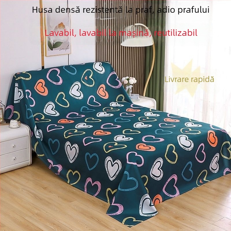 Protecție anti-praf pentru mobilier: husă pentru canapea, pat și frigider, cu plasă anti-țânțari