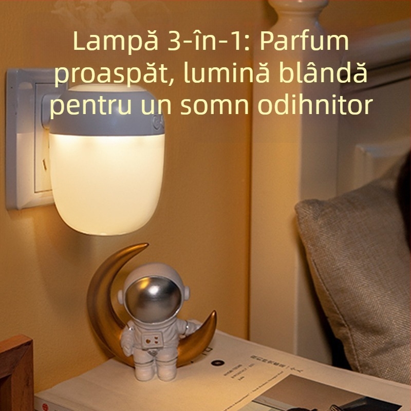 Lampă de noapte cu telecomandă pentru dormitor, alimentare la priză, senzor de lumină, protecție pentru ochi, lampă lângă pat pentru hrănirea bebelușului și lampă pentru copii cu repelent împotriva țânțarilor