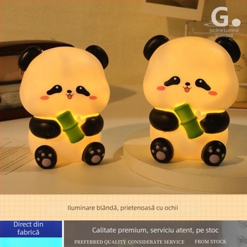 Lampa Panda LED cu încărcare USB, lampă de birou drăguță pentru copii, protecție a ochilor
