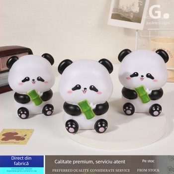 Lampa Panda LED cu încărcare USB, lampă de birou drăguță pentru copii, protecție a ochilor
