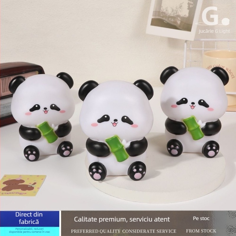 Lampa Panda LED cu încărcare USB, lampă de birou drăguță pentru copii, protecție a ochilor