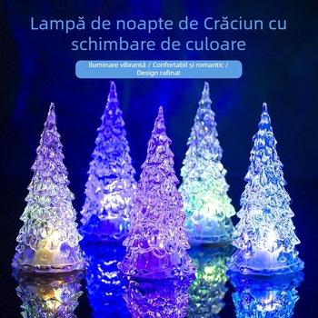 Lampă de veghe acrilică pentru bradul de Crăciun, multicolor