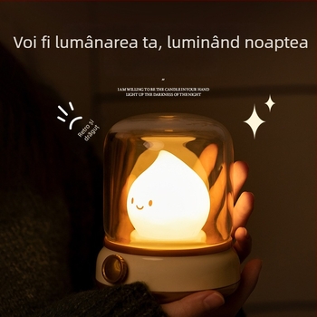 Lampa de noapte în stil vintage, inspirată de o lampă cu kerosen pentru dormitor, lampă ambientală de noptieră