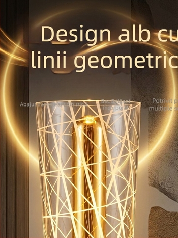 Lampă de noapte cu iluminare ambientală decorativă din acril, stil nordic, reîncărcabilă și conectabilă, dimensiuni 9 x 9 x 22 cm