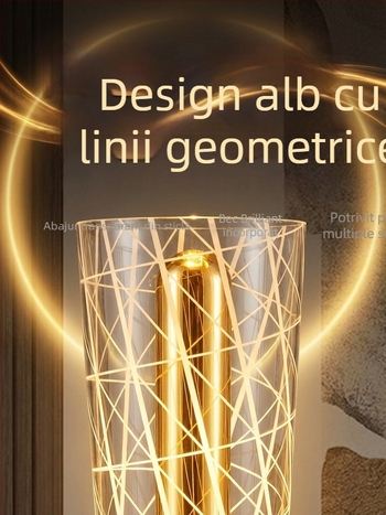 Lampă de noapte cu iluminare ambientală decorativă din acril, stil nordic, reîncărcabilă și conectabilă, dimensiuni 9 x 9 x 22 cm