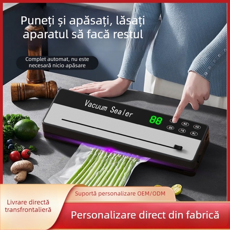 Mașină de vidat pentru casă cu lamă de tăiere – compactă pentru conservarea și ambalarea alimentelor