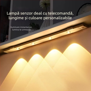 Cat-Eye Hill lampă LED inteligentă pentru dulap cu senzor, lanternă de noapte reîncărcabilă, iluminare pentru garderobă cu detecție de mișcare, reglabilă în cinci culori.