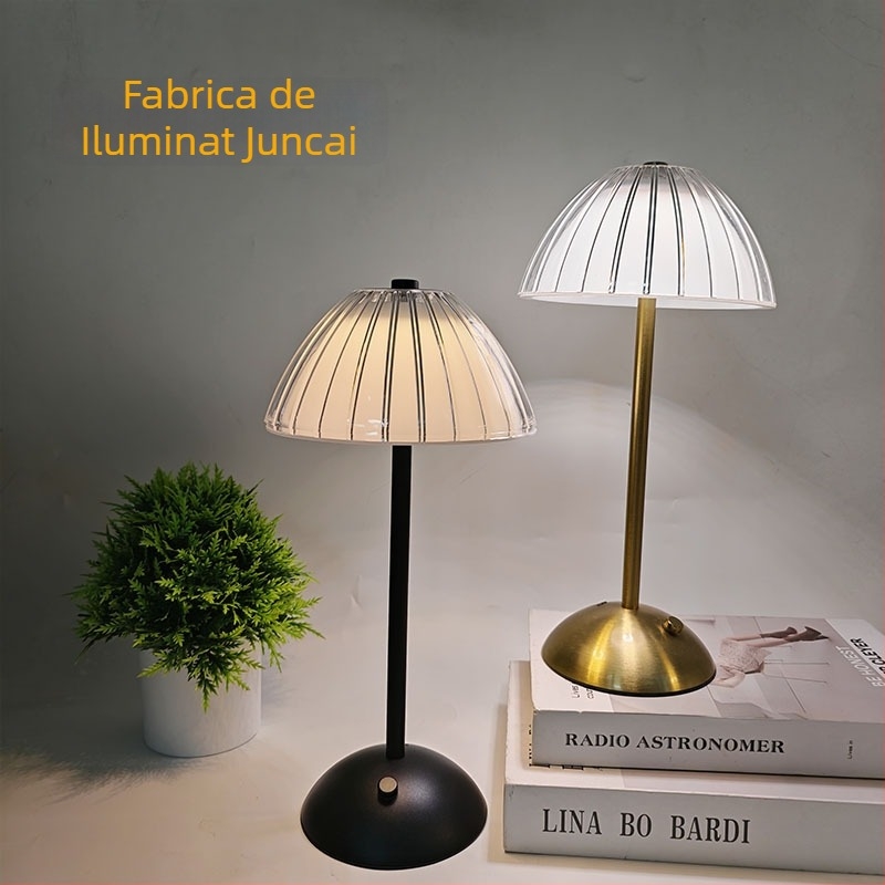 Lampă de masă din cristal, personalizată, lampă retro pentru noptierea dormitorului, iluminat ambiental pentru dormitor, lampă de noapte reîncărcabilă, senzație premium