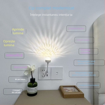 Proiecție visătoare a cerului înstelat, lampă ambiental USB, lampă de noapte bilingvă chinezo-engleză