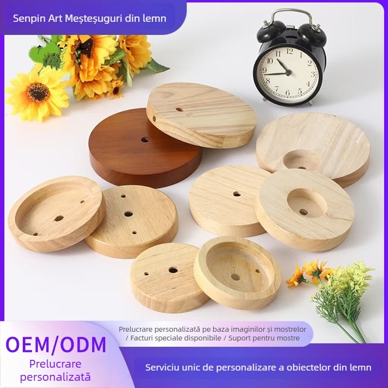 Bază de lampă de masă din lemn masiv de pin, lampă de noptieră și lampă de perete – accesorii din lemn de înaltă calitate