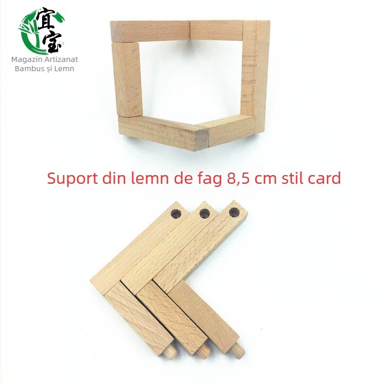 Lampă cu formă de lună, suport din lemn și bază, imprimată 3D