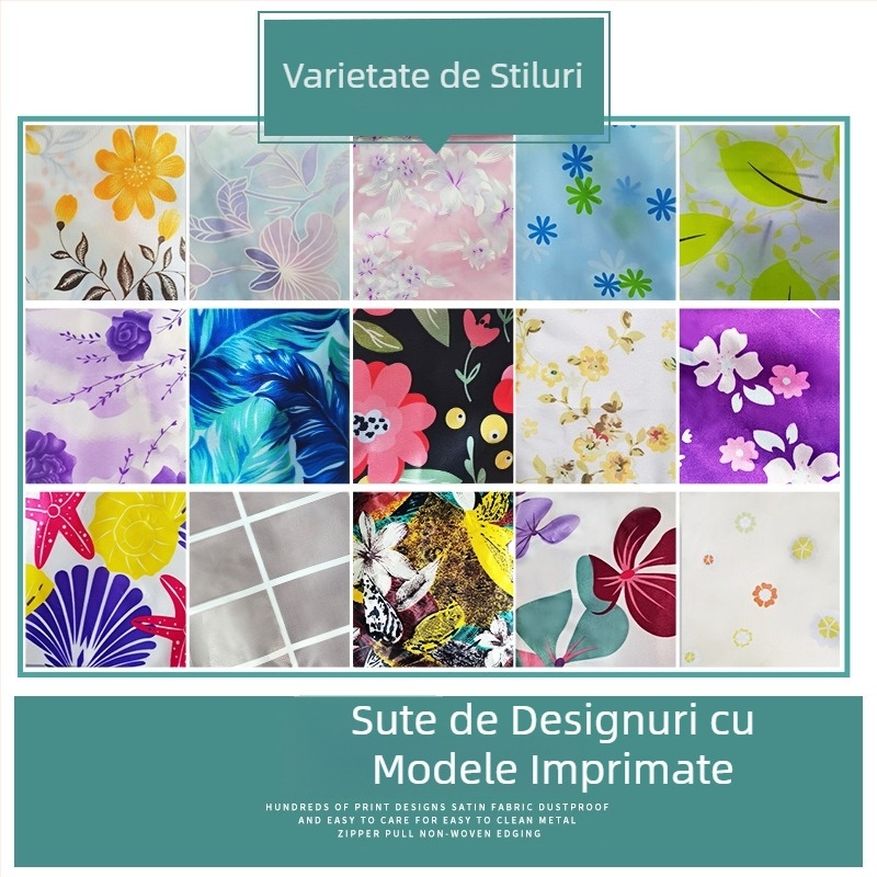 Acoperire pentru mașina de spălat din satin, capac rabatabil, tip tambur, acoperire completă, pentru mașini cu tambur simplu/dublu