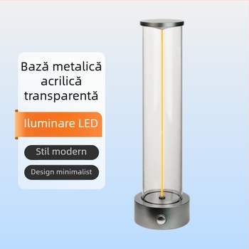 Lampa de masă cu atmosferă cuantică, veioză minimalistă LED filament, reîncărcabilă, reglabilă pentru dormitor.