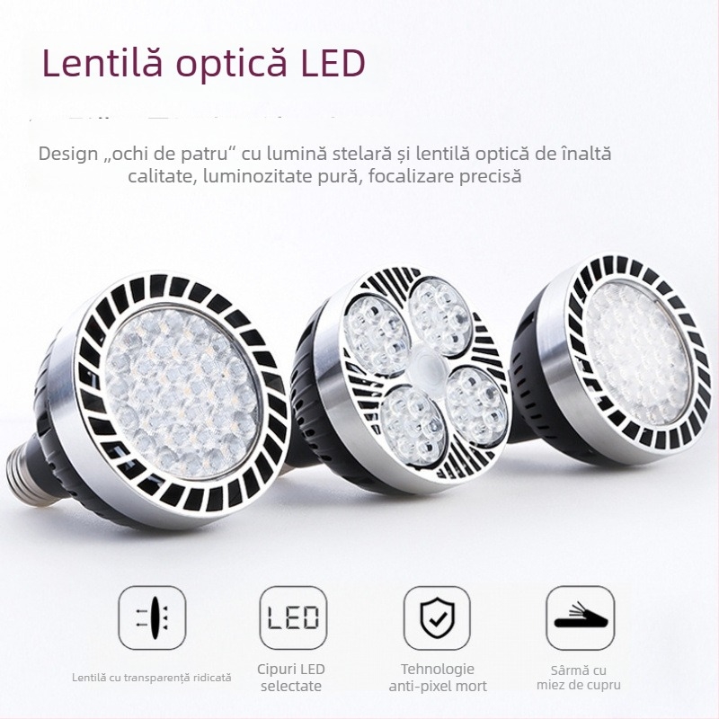 Sursă LED COB Par30, cu bază E27, iluminare pe șine pentru magazine, 45W