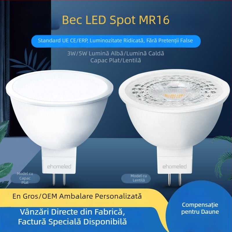 MR16 GU5.3 LED sursă de lumină pentru iluminare pe șină, 12V tensiune joasă