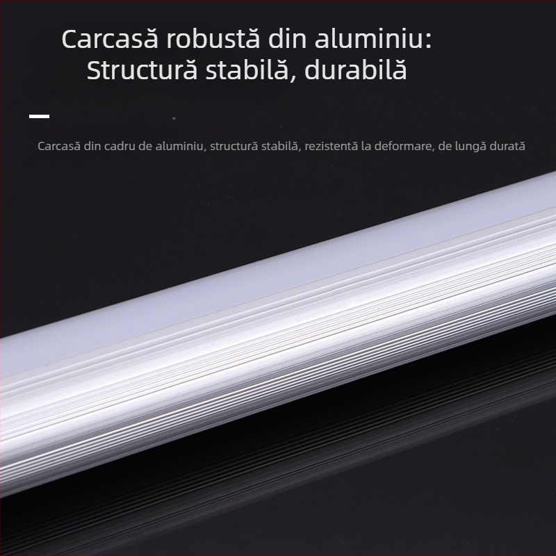 Tub LED T8, 1,2 m, cu suport, tub LED split din aluminiu-plastic, personalizabil