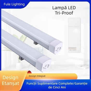 Lampa LED cu carcasă din aluminiu-plastic, IP65, rezistentă la umiditate, cu senzor, pentru garaj și subsol, 40W, 5200 lm, iluminare puternică