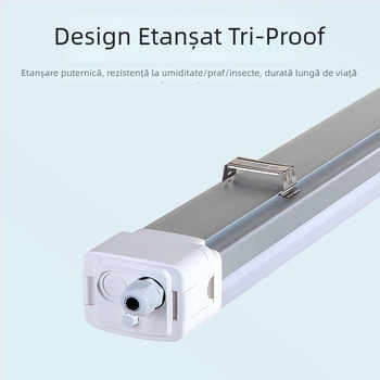Lampa LED cu carcasă din aluminiu-plastic, IP65, rezistentă la umiditate, cu senzor, pentru garaj și subsol, 40W, 5200 lm, iluminare puternică