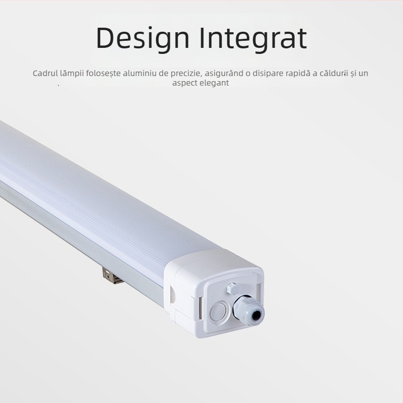 Lampa LED cu carcasă din aluminiu-plastic, IP65, rezistentă la umiditate, cu senzor, pentru garaj și subsol, 40W, 5200 lm, iluminare puternică