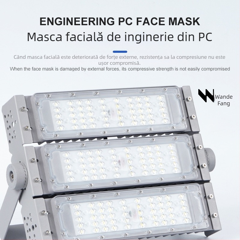 Iluminare exterioară pentru proiecte inginerești: LED reflectoare pentru tuneluri, stadioane și iluminat pe stâlpi înalți, IP55