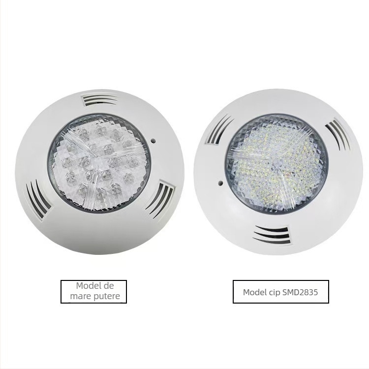 Lumină LED subacvatică pentru piscină, 12V/24V, RGB, telecomandă wireless, montaj pe perete, IP68