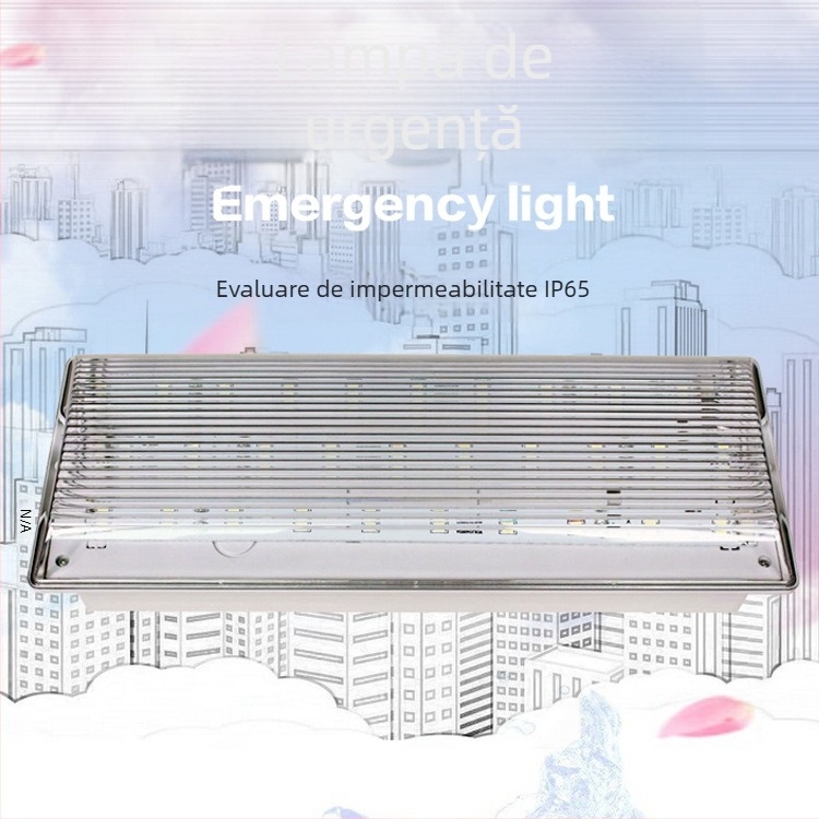 Lampa LED de urgență pentru incendiu, indicator LED, iluminare de siguranță, reîncărcabilă, IP65, protecție tripla