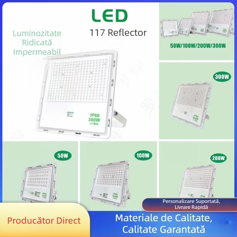 Proiector LED exterior 1000W, IP66, iluminare pentru stadion și publicitate