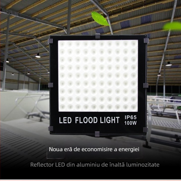 LED reflector cu iluminare de înaltă intensitate, pentru exterior și interior, iluminare de proiect pentru publicitate și șantiere