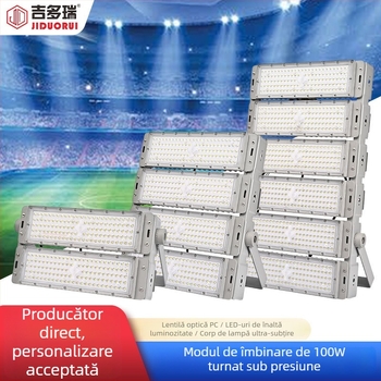 Modul LED de 100W, carcasă din aluminiu turnat, proiector exterior IP65 pentru curte, piață și tunel