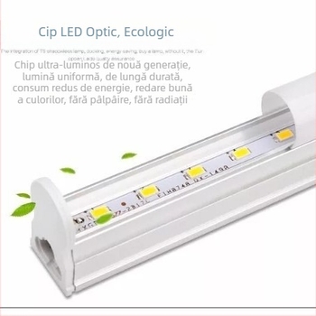 Lampă LED de zi, economisire a energiei, lampă LED integrată T5, lungimi 0,3/0,6/0,9/1,2 m, T8