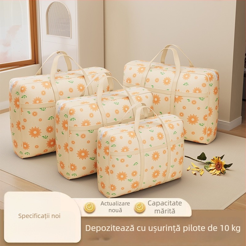 Geantă H-Style pentru pături și haine, pungă portabilă de mutare, cutie de depozitare pliabilă pentru dormitor, capacitate mare
