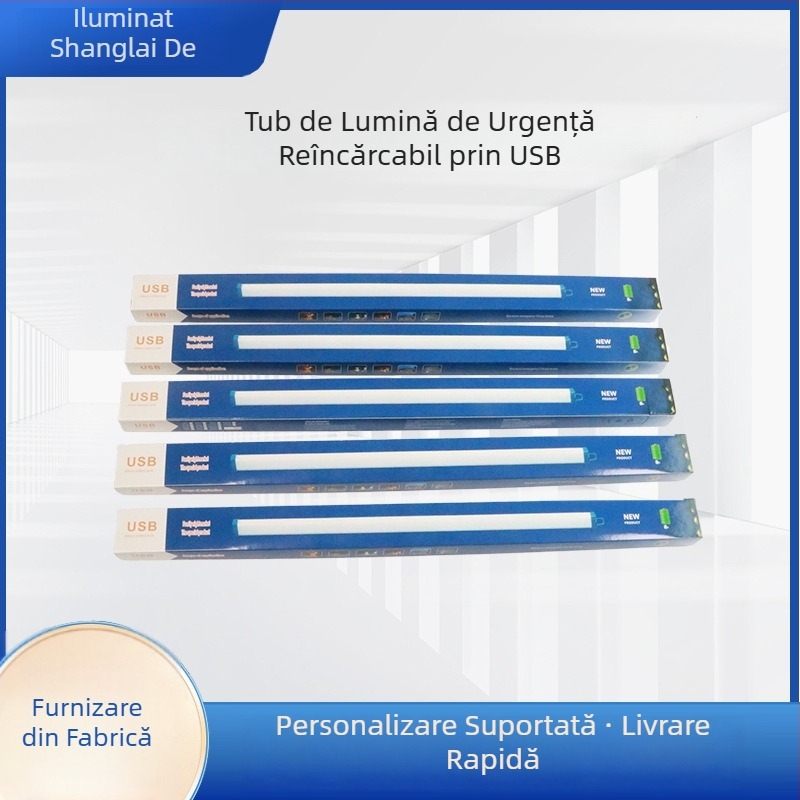 Tub LED USB reîncărcabil pentru situații de întrerupere a energiei, iluminare portabilă pentru dulapuri, birouri și camping