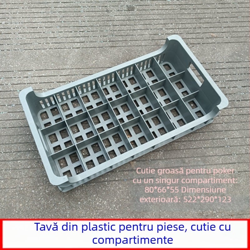 Cutie de depozitare din plastic cu separatoare pentru carduri, organizator robust pentru componente hardware și piese auto, stivabilă cu 21 compartimente