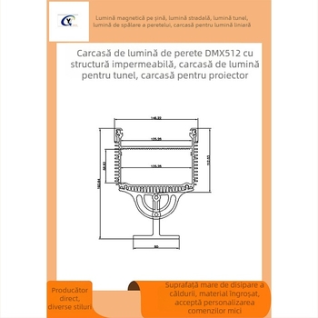Carcasă pentru proiector LED, corp din aluminiu impermeabil