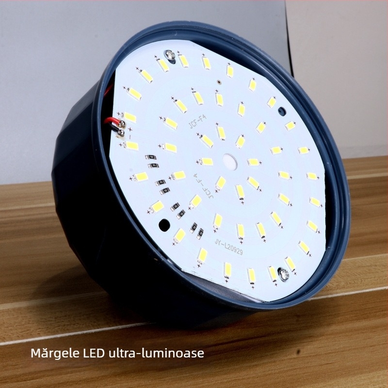 Lampă LED reîncărcabilă pentru standuri de noapte la târguri — iluminare de urgență, lampă cu clemă și braț telescopic