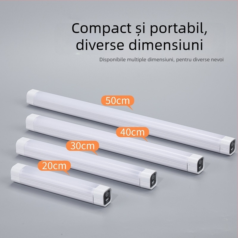 Lampă LED portabilă de urgență, încărcare USB, fixare magnetică pentru tarabele de noapte