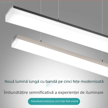 Lampă LED în bandă montată în tavan – pentru birouri, saloane, săli de curs și studiouri, iluminare cu cinci feţe