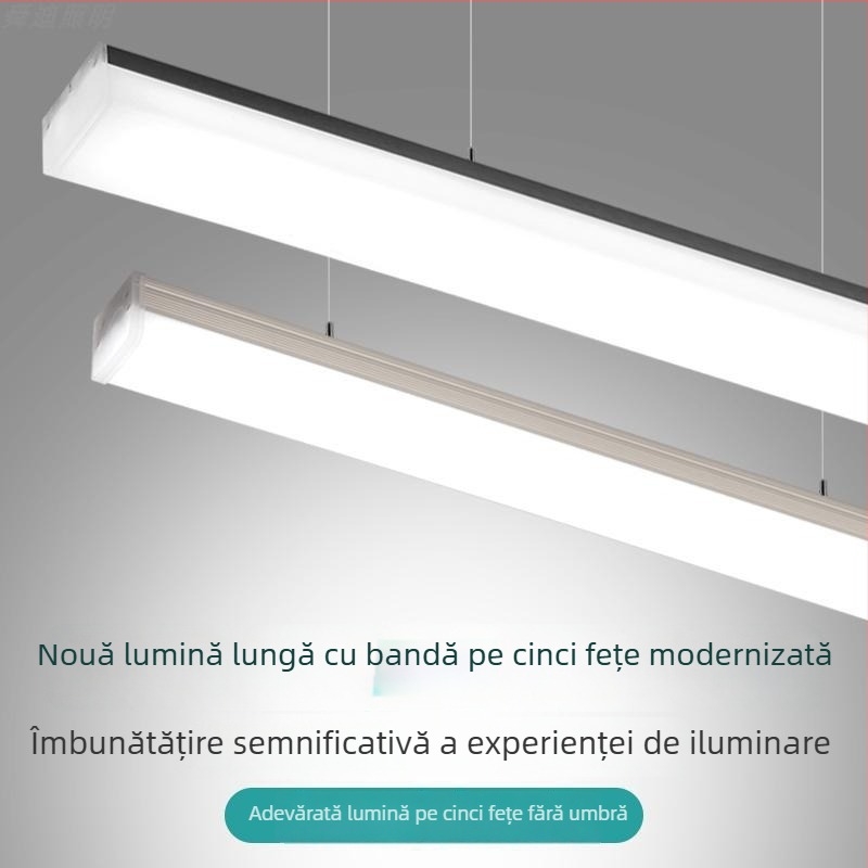Lampă LED în bandă montată în tavan – pentru birouri, saloane, săli de curs și studiouri, iluminare cu cinci feţe