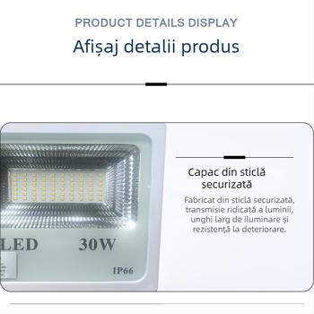 Proiector LED exterior cu senzor foto, tensiune redusă, 36V/48V/60V