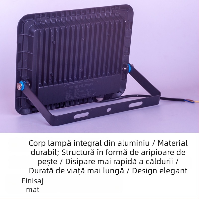 Proiector LED pentru exterior și interior, impermeabil, iluminat industrial/atelier, putere mare