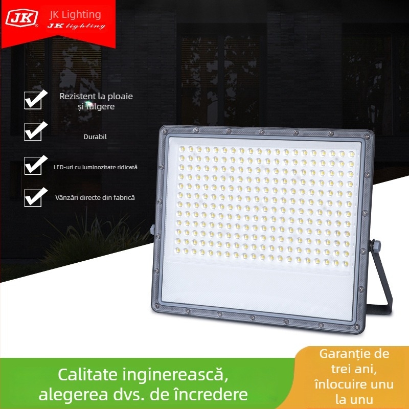 Source Light LED Floodlight 100–200W, proiector exterior pentru curți, străzi și parcuri, IP65