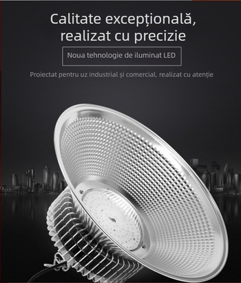 Lampa LED industrială și minieră pentru fabrici, ateliere și depozite – iluminat de plafon 100W/200W/300W