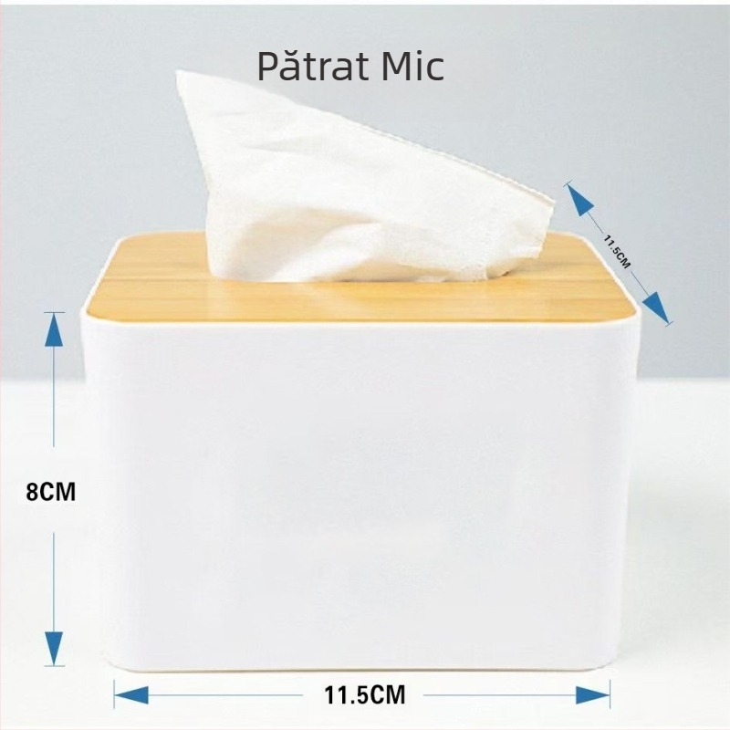 Cutie de șervețele cu capac pentru birou și uz casnic — imprimare logo disponibil, ideal cadou pentru hotel