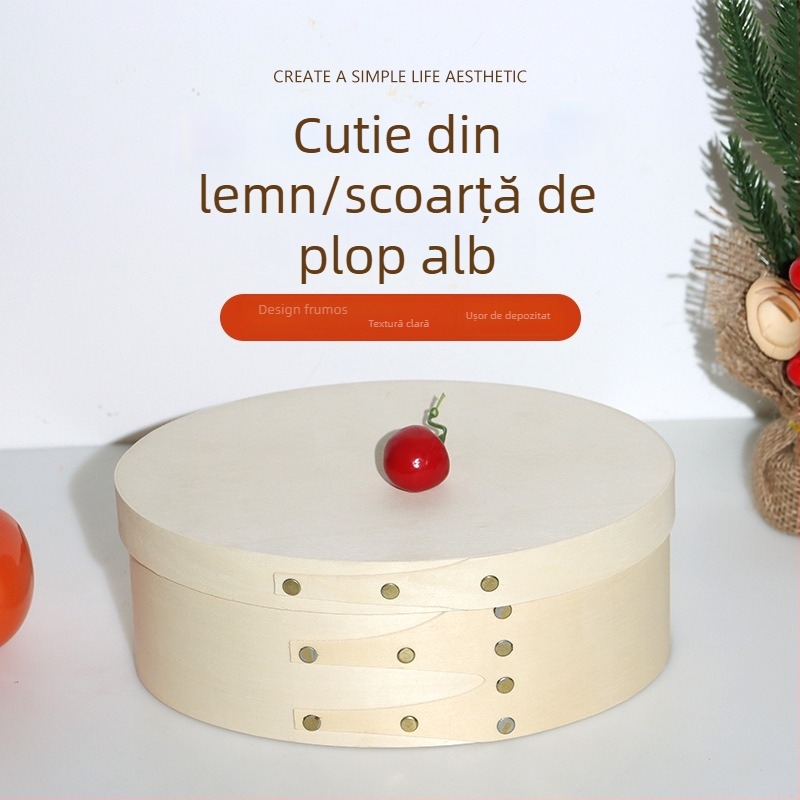 Cadou creativ — cutie din lemn cu scoarța de plop, pentru șervețele și depozitare ceai mărunțit.