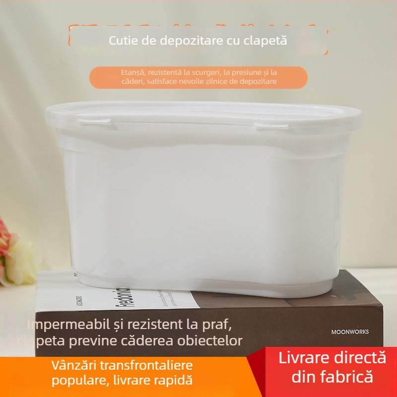 Cutie din plastic curbat pentru uz casnic – organizator pentru capsule de detergent pentru rufe, depozitare în bucătărie și baie, cutie pentru depozitare jucării