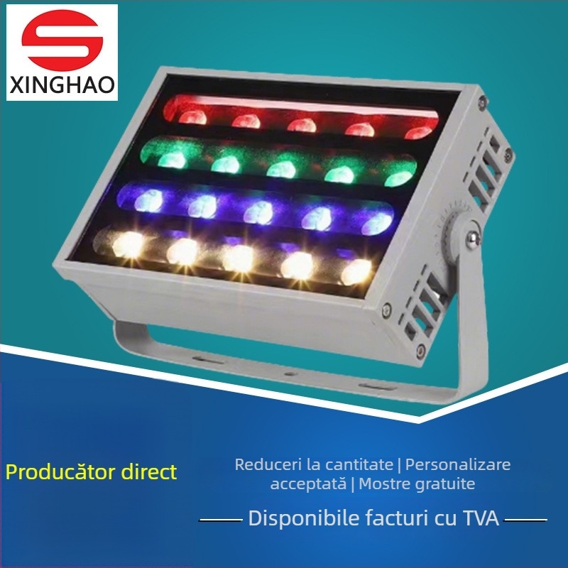 Proiector LED curcubeu pentru exterior, 48W, IP65, iluminare grădină