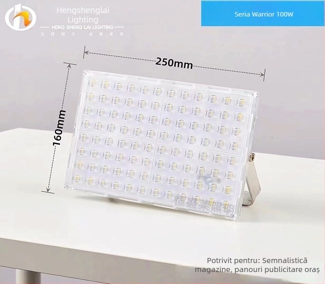 Seria Hengshenglai Zhan Shen – Proiector LED exterior, protecție împotriva exploziilor, 200W, foarte luminos, impermeabil pentru depozitare