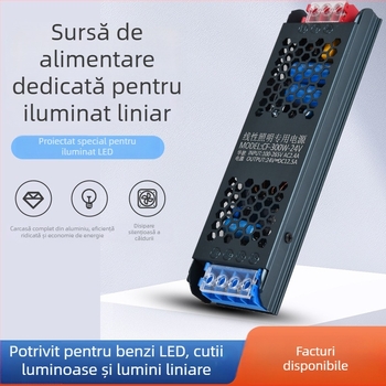 Bandă LED de interior la tensiune redusă pentru iluminat, compatibilă cu sursă de alimentare switch-mode, Black King Kong, silențioasă, 24V tensiune constantă, transformator de iluminat liniar