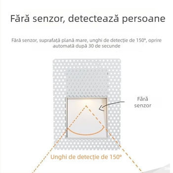 Lumină LED fără ramă pentru prag în holuri și scări, iluminare încastrată, design minimalist